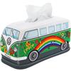 BRISA VW Collection - Volkswagen Porta fazzoletti, dispenser di fazzoletti per comodino, salotto, Campervan T1 Bus design (Peace/Verde)