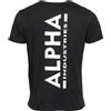 Alpha Industries T-shirt Alpha Industries Backprint M uomo nero