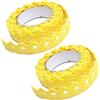 Feelairy 2 rotoli nastro di pizzo autoadesivo, vintage lavorazione del merletto deco nastro buco ricamo nastro di pizzo per decorazione della tavola nozze regalo fai da te bordo del nastro scrapbook (giallo)