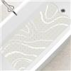 SHUCHING Tappetino Vasca Antiscivolo, Tappetino Doccia Antiscivolo Lungo 100x40cm, Tappeto Vasca da Bagno Antimuffa e Lavabile in Lavatrice, Linee fluide