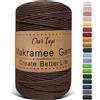 OurTop Corda Macramè, 3mm x 300m Filo Macrame Corda Macramè Filo Morbido Filato Macrame per Appendere La Parete, Fai Da Te, Artigianato, Lavori a Maglia, Lavori Decorativi(Marrone)