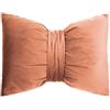 Morbidissimi - Cuscino Arredo Fiocco Danae in Velluto 37x48cm Terracotta, Cuscino Decorativo Sfoderabile con Cerniera, Design Elegante per Divano Letto Poltrona, Made in Italy AC370