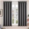 Vangao tende per interni oscuranti termiche per finestre camera da letto soggiorno salotto tende a pacchetto L 140 x A 175 cm moderne 2 pezzi 175 cm altezza per binario a soffitto, grigie
