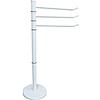 PraTiKo Life Portasciugamani da Terra Piantana 87cm 3 Bracci Porta Asciugamano Metallo Bianco