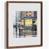 Feihorrm Cornice portafoto 40 x 50 cm, in legno di noce naturale, con vetro temperato, angoli arrotondati fatti a mano, cornice in legno 40 x 50 cm con passepartout per foto 29 x 39 cm, per grandi poster