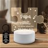 TaimeiMao Regalo per papà,regalo di compleanno per papà,lampada luce notturna per papà,regalo di compleanno per uomo papà,regali per la festa del papà,portachiavi per papà,idee regalo per la festa del papà