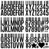 Zayookey 18 Fogli Adesivi Lettera Alfabeto Autoadesivi Impermeabile Vinile Numeri Lettere Segni Adesivi Letter Number Sticker per Cassetta Postale, Porta, Scrapbooking (Nero B)