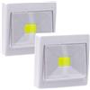 JANDEI - 2x Luce Notturna a Batteria con Interruttore di Accensione - Spento, Magnete e Velcro Integrati per il Posizionamento in Armadi, Scale, Corridoi, Cucina, Garage, Luce Fredda