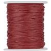 Givenny Bestewelry - Cordini in cotone cerato, 100 m, filo di cotone cerato, 1 mm, perline macramè, per creazione di gioielli, cucito, colore: rosso