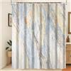 Xiaoterna 150x180cm Tenda da doccia di marmo Texture marrone vintage impermeabile poliestere Tenda da bagno di lusso moderno estetico artistico Lavabile resistente alla muffa tessuto decorativo