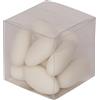 Aurora Store.it 50 Scatoline quadrate cubo in PVC Trasparente 4x4x4 cm portaconfetti bomboniera Astuccio Matrimonio Battesimo Laurea plastica segnaposto