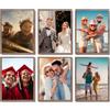 Victor cornice portafoto "Klee" marrone 30x40 cm set da 6 - legno - design semplice e moderno - decorazione per la casa