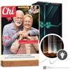 Maverton Cornice a LED in vetro acrilico personalizzabile - Quadro in 3D con foto - Immagine con illuminazione LED - Lampada luminosa con foto - per Lei o Lui - Dimensioni: L/XL - EDIZIONE SPECIALE