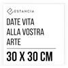 Estancia Cornice Bianca 30x30 cm in Legno con Vetro Plexi Infrangibile