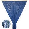 Tata Home Tenda Antimosche per Porta Finestra Moschiera a Pannello con Corda Morbida Colorata Intrecciata a Catenella Misura 120x220 cm Colore Blu Mod. Tilly