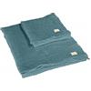somma Set 1+1 Nido d'Ape Memoria Asciugamano e ospite Linea Cotone BIO Ottanio