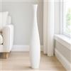 Leewadee Grande Vaso Da Terra: Alto Vaso Stile Boho In Legno Di Mango Per Rami Di Pampa, 110 cm, Bianco