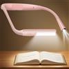 Glocusent Collo Lampada da Lettura Ricaricabile, LED Luce del Libro con 5 Colori e Regolabile, Luce Lampada da Lettura per Libro Perfetta per E-Reader, Studio, Letto, Viaggi, Lavoro a Maglia(Rosa)