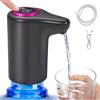 Jaxiyun Pompa per bottiglie d'acqua, 5 galloni, erogatore di acqua elettrico di ricarica USB, rubinetto con pompa per casa, ufficio, cucina, campeggio, mini pompa dell'acqua con tubi e cavo di ricarica
