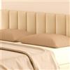 Biancaluna coppia federe cuscini letto Tinta Unita 100% Cotone MADE IN ITALY; - SET DUE PEZZI - Colore: (Biscotto)