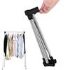 PRITOK Stendibiancheria pieghevole portatile: porta abiti da viaggio regolabile in acciaio inossidabile, 32-73 cm stenditoio telescopico per viaggi, campeggio, escursionismo, bucato