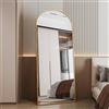 MOTUZP Specchio a Figura Intera, 180 x 80 cm Specchio da Terra ad Arco, Specchio da Parete o da Terra, Cornice in Lega di Alluminio Nera,Per Soggiorno, Camera da Letto, Corridoio (Archi oro)