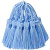 AebDerp 30 mini ciondoli con nappe di seta per fai da te, piccoli accessori da appendere, per segnalibri fai da te, da donna, gioielli, chiavi, catena, tenda personalizzata, regalo di nozze (Azzurro cielo)