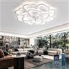 Caufloce LED Lampadario Con Ventilatore Da Soffitto Dimmerabile Reversibile Ventilatore Da Soffitto Con Luce E Telecomando 6 Velocità Dc Moderno Plafoniera Con Ventilatore Per Cameretta