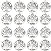 SUNNYCLUE 1 scatola 60 pezzi Ciondoli Albero Della Vita Sfuso Ciondolo Albero Argento Lega Tibetana Ciondolo Pianta Rotonda per Gioielli Creazione di Ciondoli Forniture Artigianato Fai Da Te Collana B