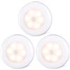 STAR-SPANGLED Luce Sensore Movimento Interno Batteria, Luce Notturna LED per Scale, Armadio, Sottopensile, Cucina, Corridoio [Bianca Calda, 3 Pezzi]