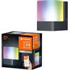 LEDVANCE Luce da esterno Smart LED da parete con tecnologia WiFi per esterno, colori RGB modificabili, realizzata in alluminio grigio scuro, compatibile con Google e Alexa, SMART+ WIFI CUBE WALL
