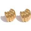 BISONBLUE Orecchini Donna Orecchino 925 Orecchini a Cerchio Moda Donne Regalo Earrings Women A Bottone Spessi Punk Da Donna Geometrici S1987A