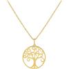 L'Atelier d'Azur - Collana con ciondolo in oro giallo con albero della vita, da donna