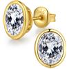 Miaofu Orecchini Diamante Donna Orecchino Diamanti Anello Zirconi Argento Brillantino Orecchino Uomo Orecchini Bianco Zirconi E765-6