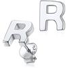 Silvora Lettere A - Z Argento Ciondoli Alfabeto per Figlia Madre Nonna Donne, Collana in Argento 46 cm Lunghezza + 5 cm Prolunga Argento Sterling