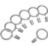 Anello con Clip per Tenda da 1 Pollice 2.54cm set da 7, in nickel