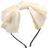 Wambere 1 cerchietto per capelli da donna con fiocco di raso, copricapo per capelli, fascia per capelli, accessorio per capelli, accessorio per capelli, per donne, ragazze, uso quotidiano, crema