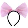 Guqqeuc Fasce per capelli con fiocco rosa per donne, accessori per capelli per cosplay, Natale, enormi fiocchi fascia per capelli con fiocco rosa per donne adulte ragazze fascia per capelli con fiocco per