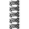 Mooff 5 fermagli per capelli a forma di pecora per cani, mini fermagli a forma di osso, piccole forcine a scatto per animali domestici, accessori per capelli per cani