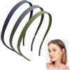 ELNX Set da 3 Pezzi Cerchietto a Zig Zag per Occhiali, Fasce per Capelli Finitura Opaca Antiscivolo, Comodo Senza Mal di Testa, per Donna Adulto, Verde, Grigio Blu, Blu Navy