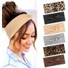 AOOSA 6 Pezzi Fasce Capelli Donna, Elastica Cerchietto Capelli Donna, Morbido Bandana accessori capelli, Bandana Extra Large Headband, Annodato Fasce per Yoga, Fitness & Skincare