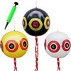 Oyiclyea 3 palloncini spaventapasseri per uccelli, per spaventare gli uccelli, con adesivo per gli occhi e corda, con pompa ad aria, per respingere gli uccelli, per giardino, esterni, barca, cortile