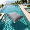 deco arts Fodera per pouf gigante XXL, 180 x 140 cm, sfoderabile, galleggiante per piscina, colore: grigio ciottoli