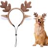 TGKEAIY Fascia Per Animali Domestici di Natale, Cerchietto per Cani con Corna di Renna, Corna di Renna Cerchietto Regolabile per Cani e Gatti, Regalo Costume Natalizio