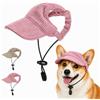 ZoneYan Cappellino Cane, ZoneYan Cappellino da Baseball per Cani e Gatti, Cappello da Sole per Cani con Fori per le Orecchie, Regolabile, Cappello per Animali Domestici Estate, per Cani Piccoli (Rosa, L)