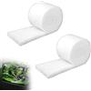 Rainway 2 pezzi di ovatta filtrante per acquario, 200 x 12 x 3 cm, tessuto non tessuto filtrante per acquario, ispessimento, ad alta densità, filtro ad alta densità, spugna per filtraggio efficace dei