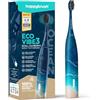 happybrush StarterKit Schall Eco VIBE 3 Ocean, Elektrische Zahnbürste (blu/beige)