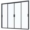 Ombréa Pannello laterale per pergola ombrÉa in vetro temperato antracite lato 3 mt