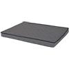 lionto Tappetino Ortopedico con Memory Foam, 80 x 55 cm, Grigio | Cuscino ortopedico per cani con rivestimento in similpelle facile da pulire, fodera rimovibile e base antiscivolo, lavabile