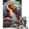 LKSDCBOT Puzzle da 1000 pezzi per adulti Drago Rosso Giocattoli che creano dipendenza e sfidano l'intelligenza del cervello Idee regalo 38x26cm
